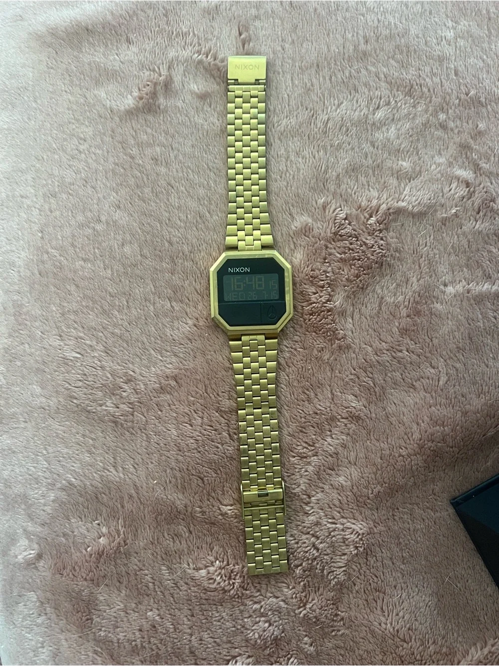 Nixon Gold Re-Run Digital Bracelet Watch